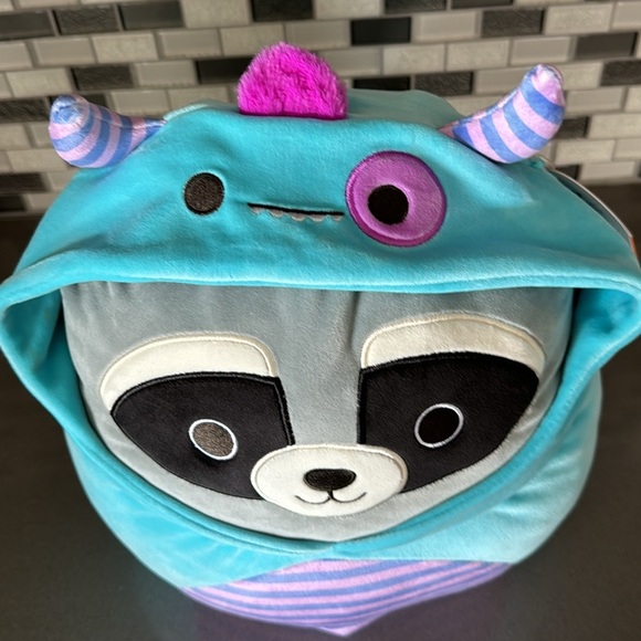 Squishmallows ROCKY THE RACCOON Morty The Monster Costume Halloween 2023 12” NEW - Picture 5 of 16